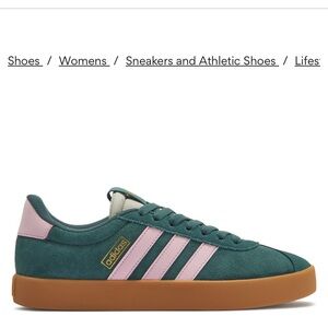 Adidas Women's Green and Pink Sneakers